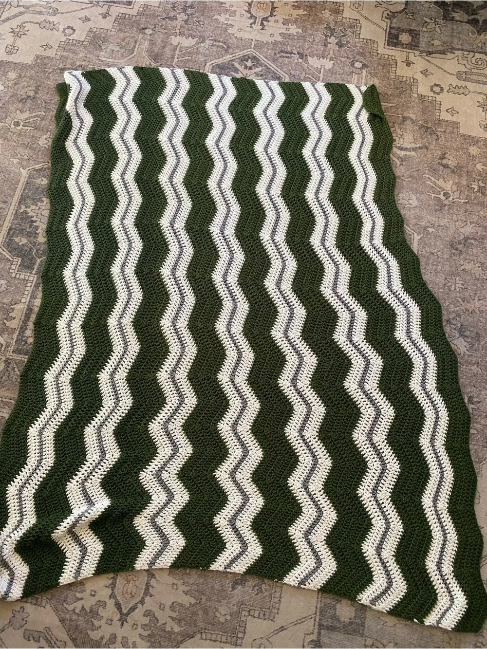 Beautiful handmade crochet granny blanket